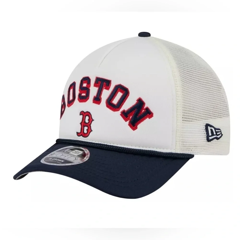 New Era Boston Red Sox White Arch Glitz 9Forty Adult Hat